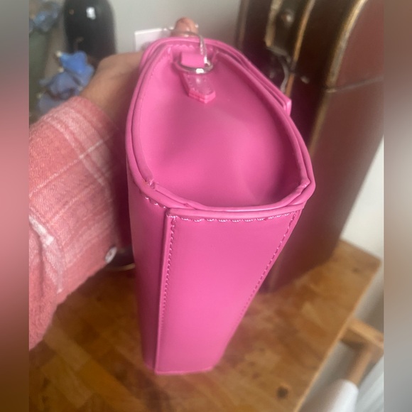 Christian Lacroix Laine Matte Rose Pink Crossbody Bag - Picture 4 of 6